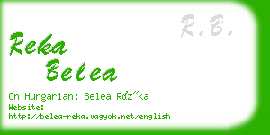 reka belea business card